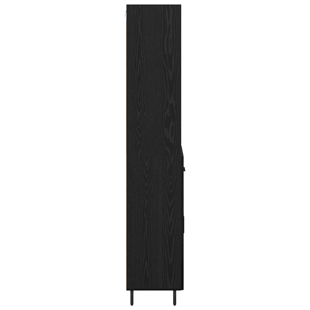 Aparador alto con cajón Roble Negro 69,5 x 34 x 180 cm