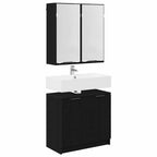 Juego de Muebles de Baño 2 pcs Roble Negro Madera de ingeniería