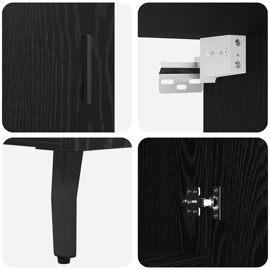Aparador alto Roble Negro 69,5 x 34 x 180 cm