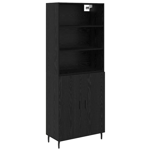 Aparador alto Carvalho Preto 69,5 x 34 x 180 cm