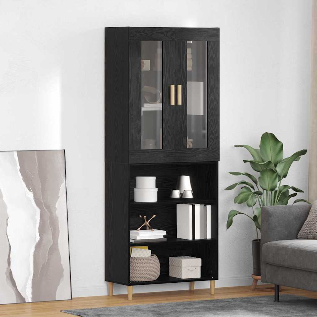 Aparador alto Madera envejecida 69,5 x 34 x 180 cm