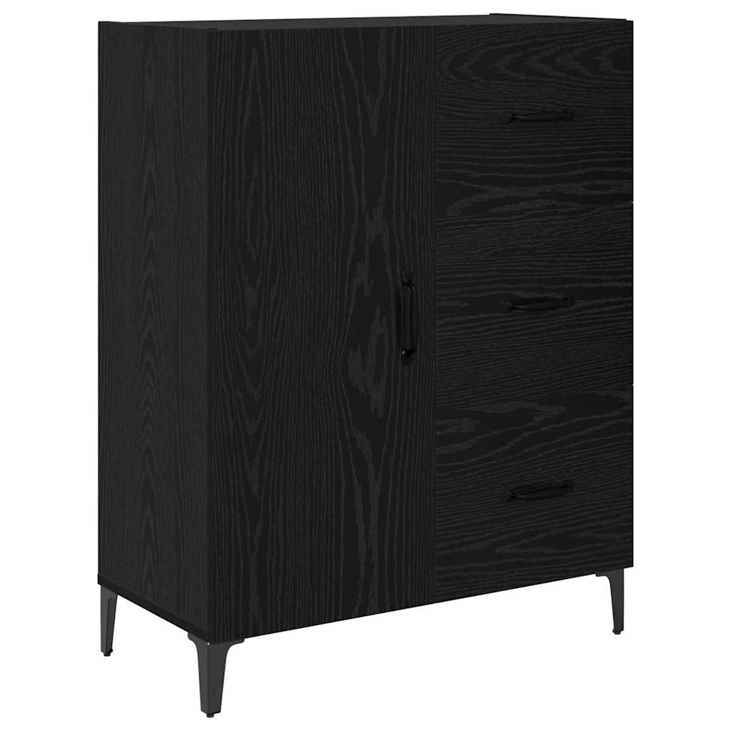 Aparador alto con cajón Roble Negro 69,5 x 34 x 180 cm
