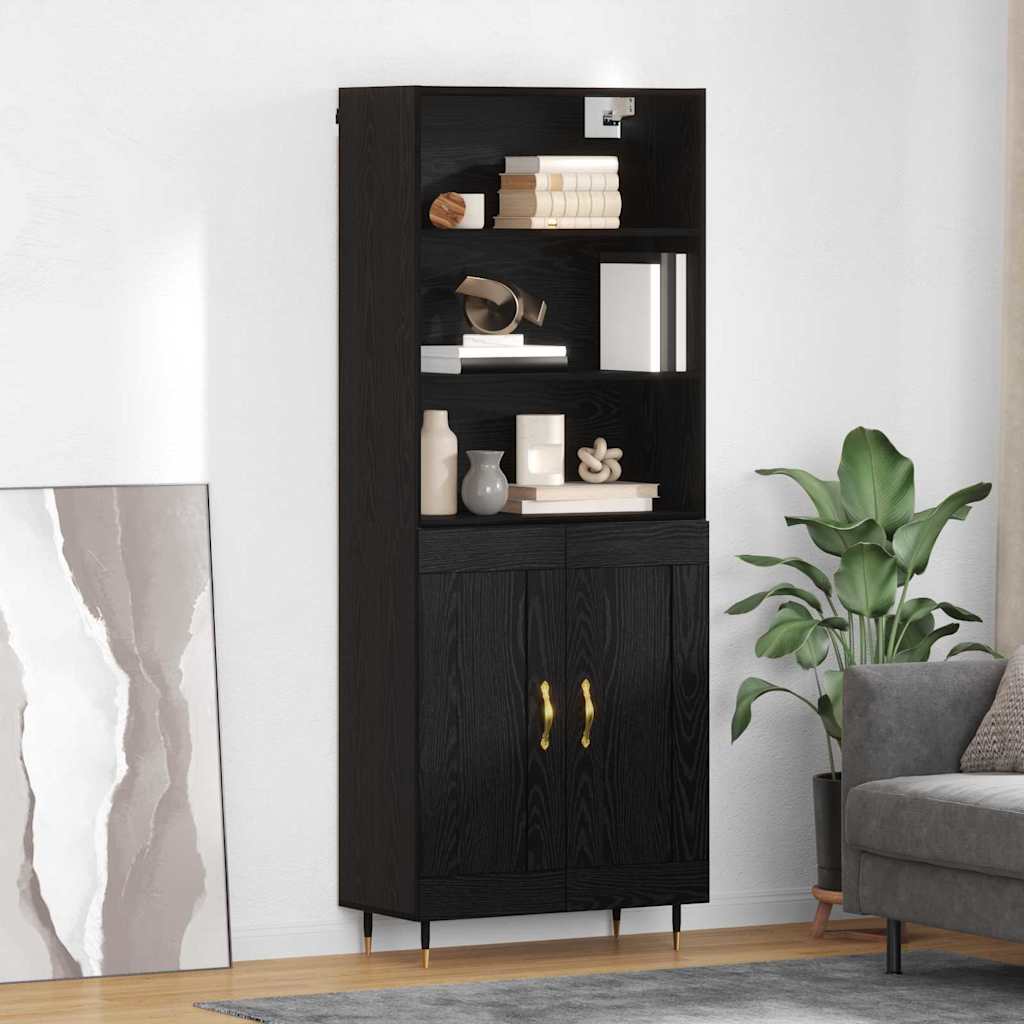 Aparador alto Madera envejecida 69,5 x 34 x 180 cm