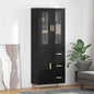 Aparador alto con cajón Madera envejecida 69,5 x 34 x 180 cm