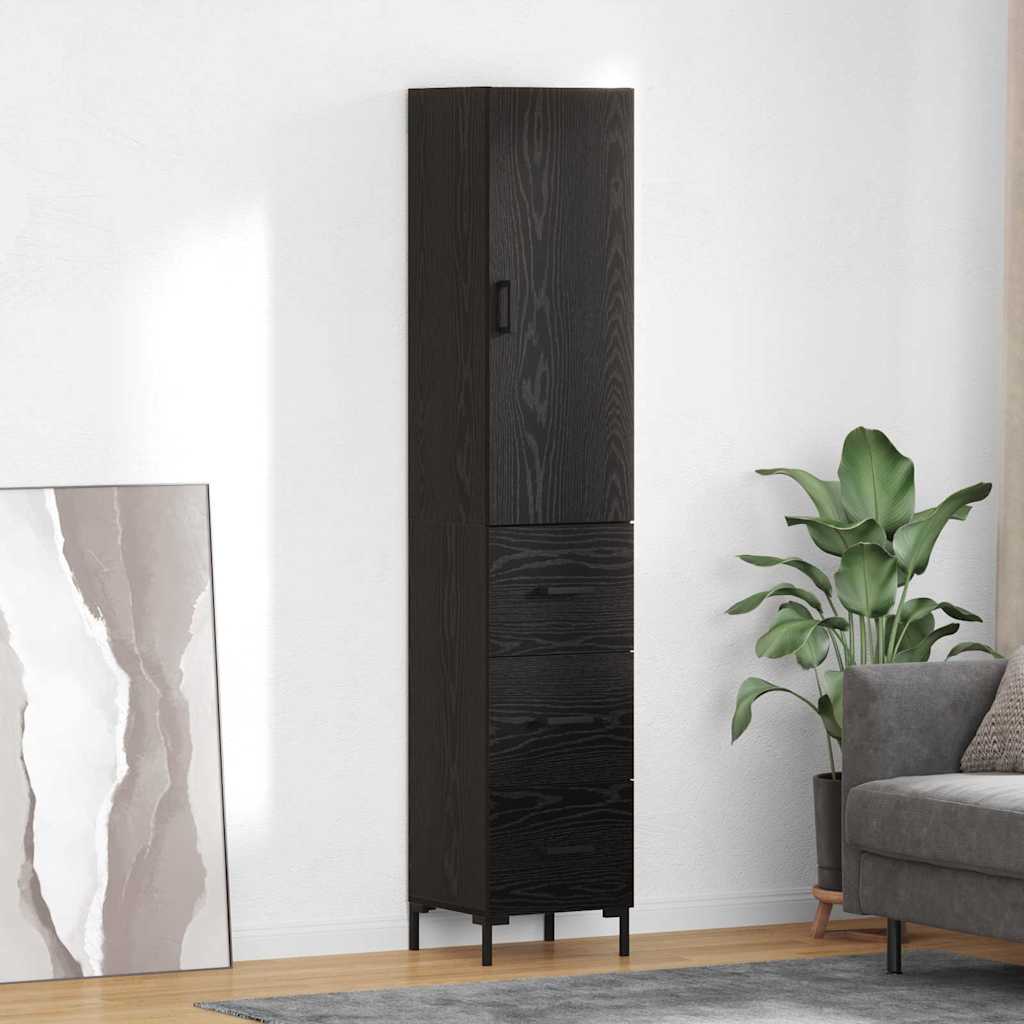 Aparador alto con cajón Madera envejecida 69,5 x 34 x 180 cm
