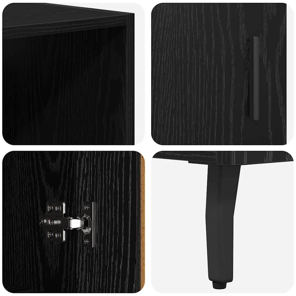 Aparador alto Roble Negro 69,5 x 34 x 180 cm