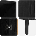 Aparador alto Roble Negro 69,5 x 34 x 180 cm
