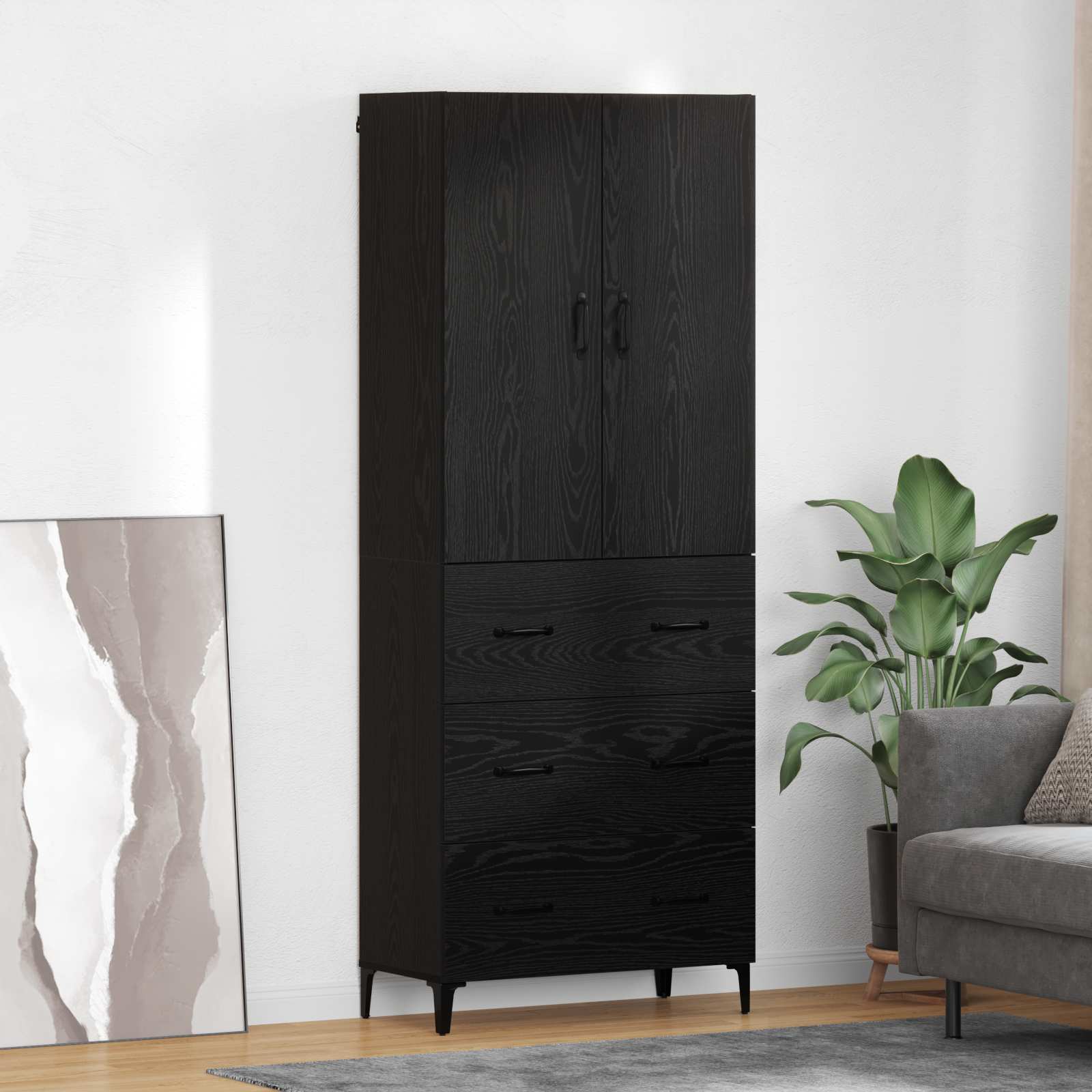 Old Wooden Pantry 69.5 x 34 x 180 cm Plywood