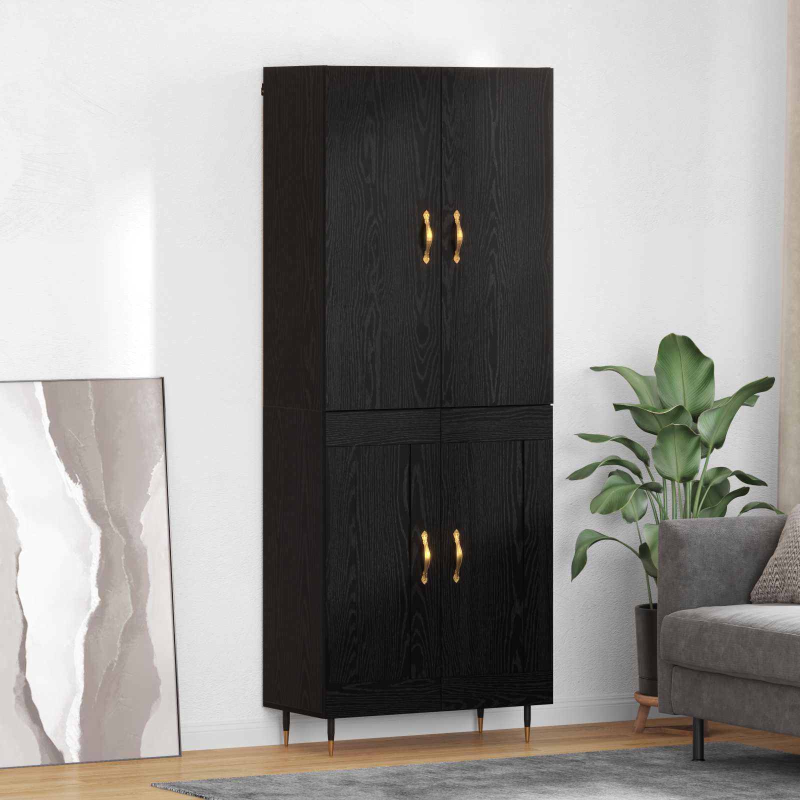 Old Wooden Pantry 69.5 x 34 x 180 cm Plywood