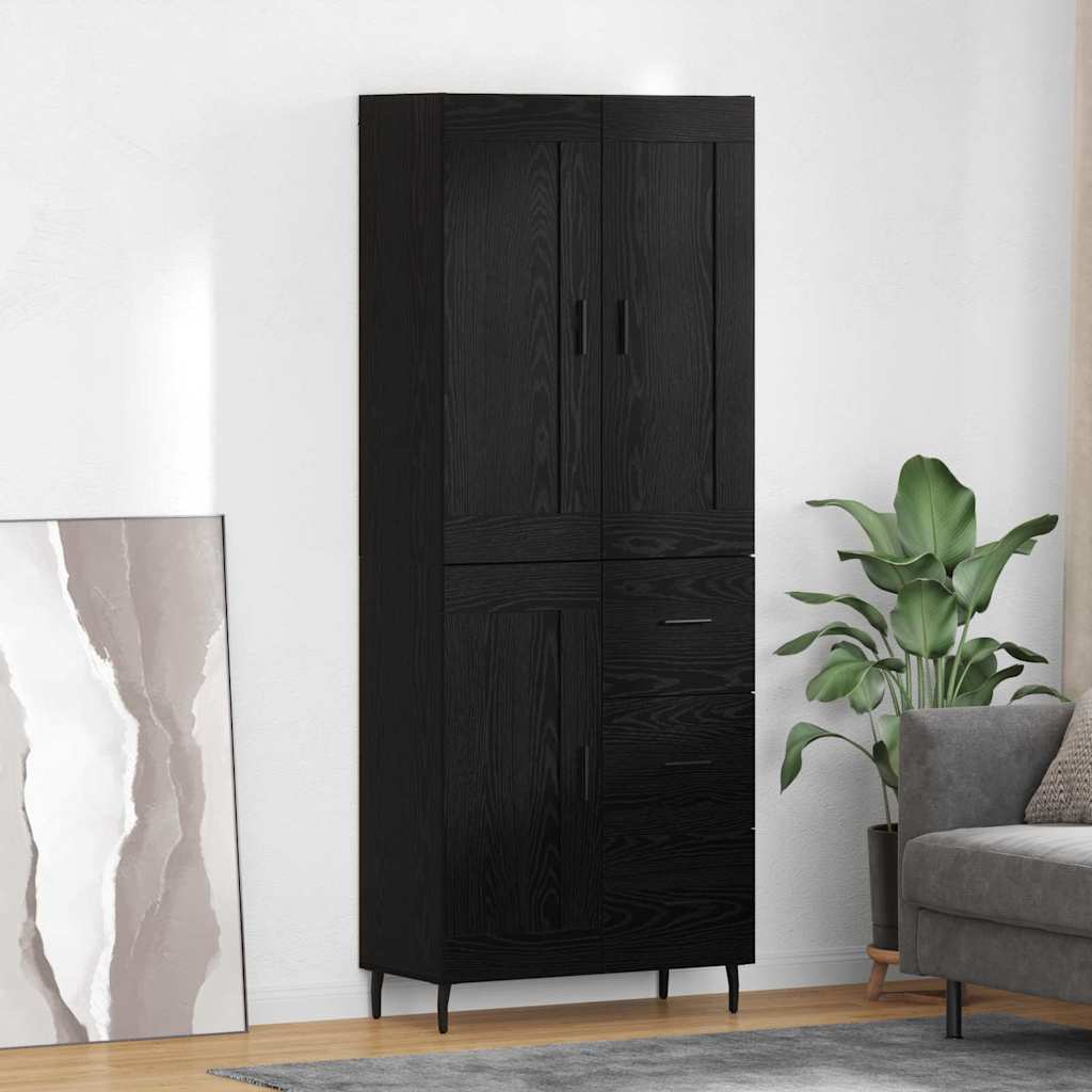 Aparador alto 2 pcs Madera envejecida Madera de ingeniería
