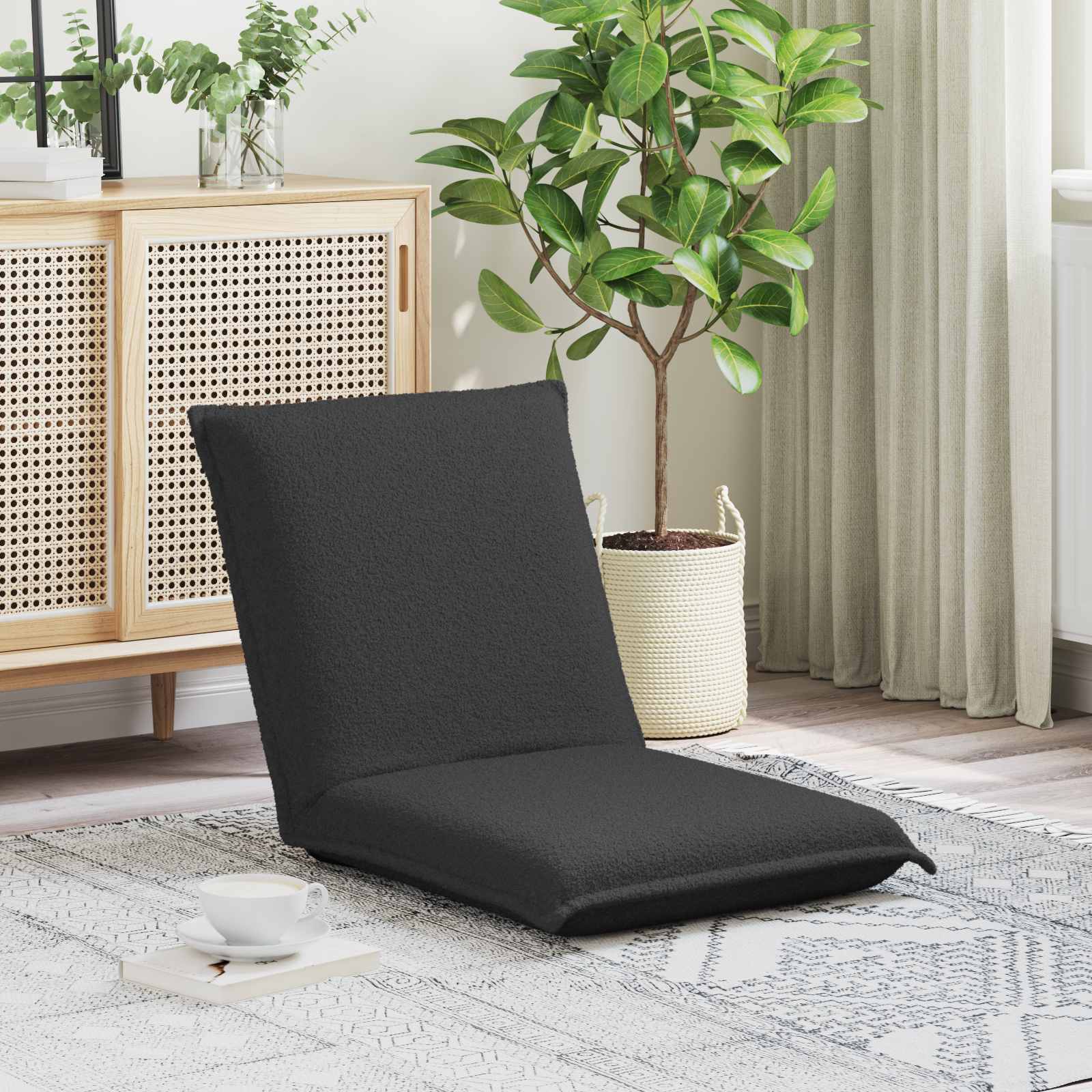 Sillón ajustable Beige Tela de Oveja