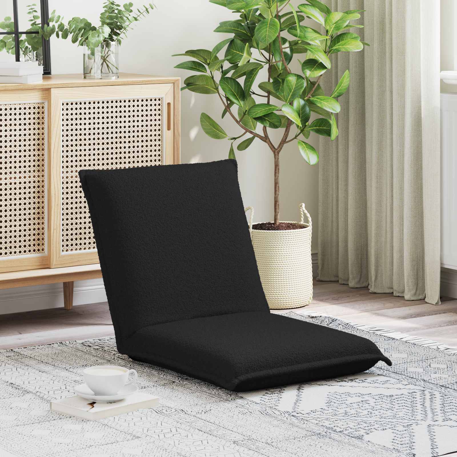 Sillón ajustable Beige Tela de Oveja