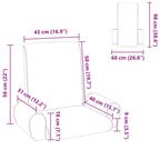Sillón ajustable Arena Terciopelo granuloso