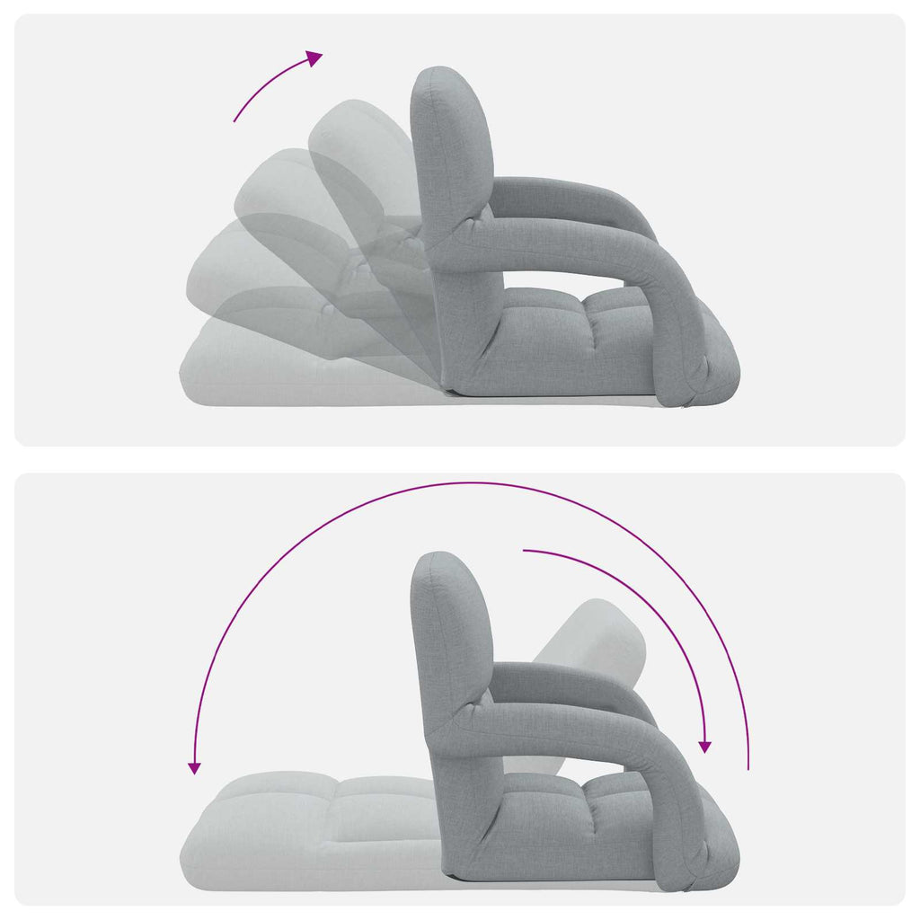Sillón de suelo ajustable con reposabrazos