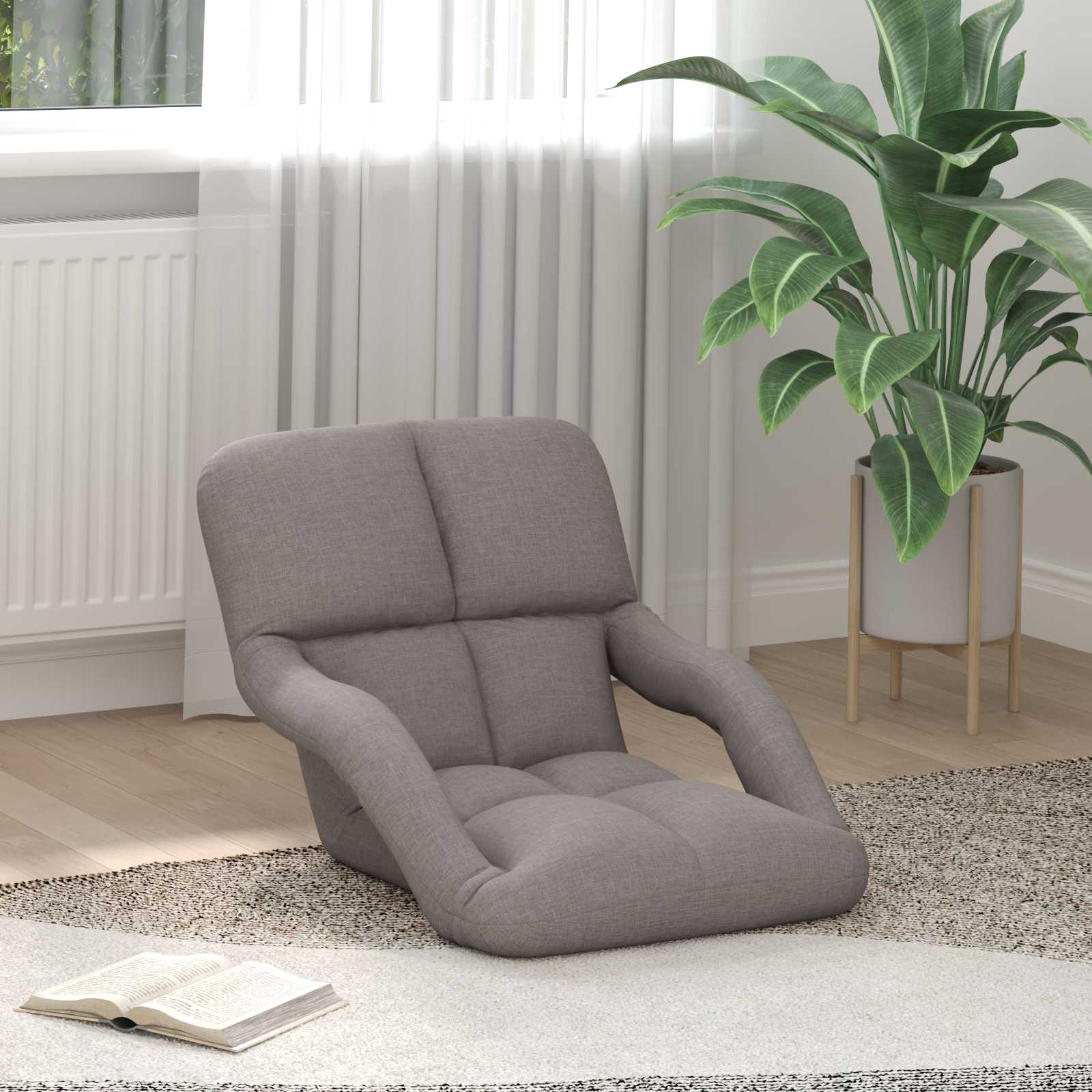 Sillón de suelo ajustable con reposabrazos