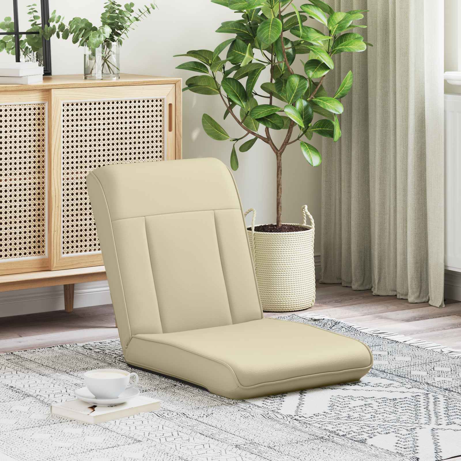 Sillón ajustable Blanco Cuero sintético