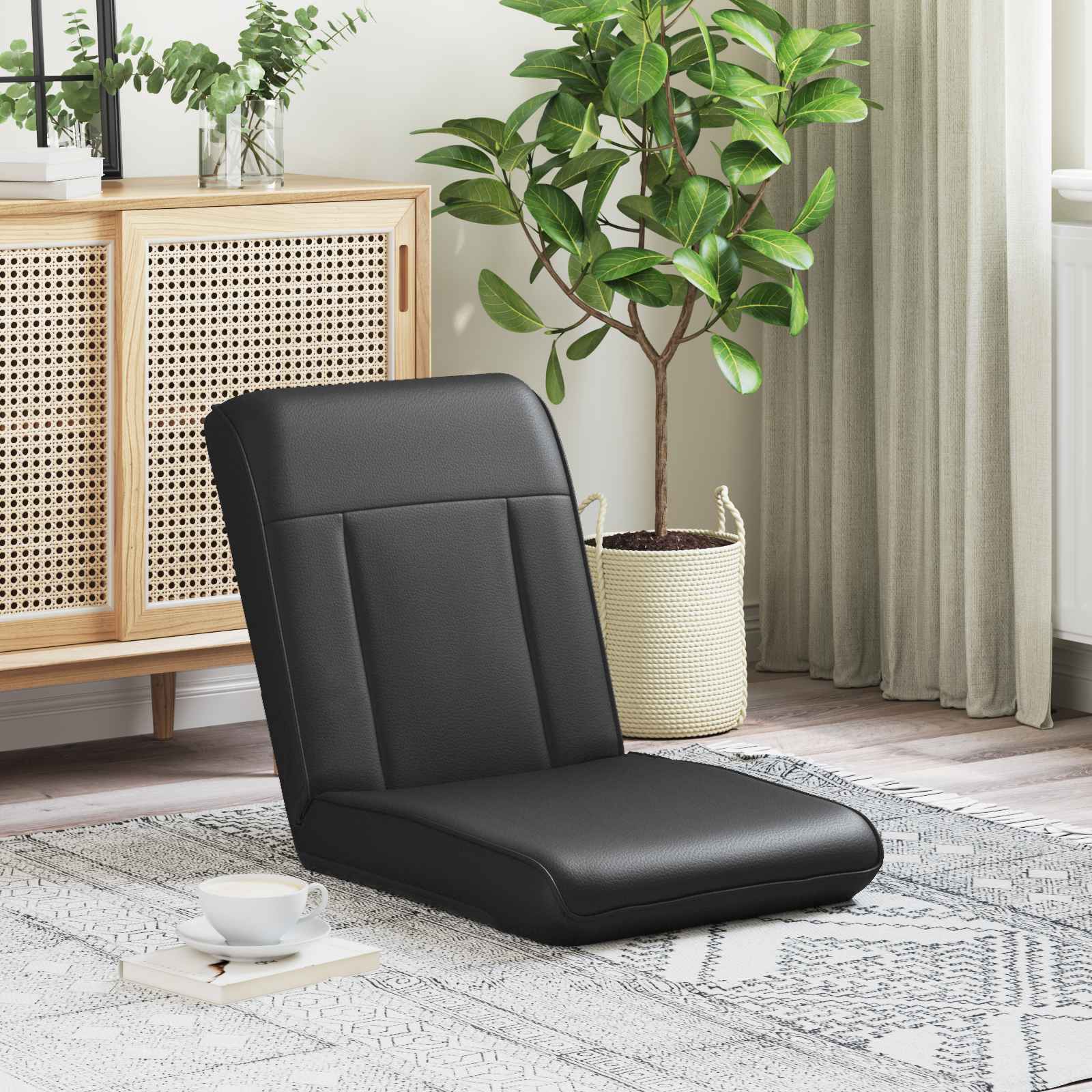Sillón ajustable Blanco Cuero sintético