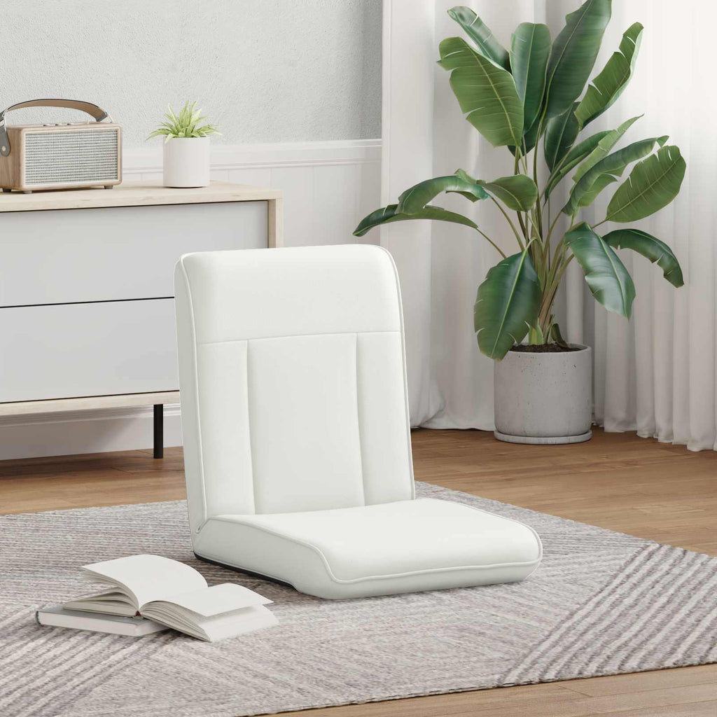 Sillón ajustable Blanco Cuero sintético