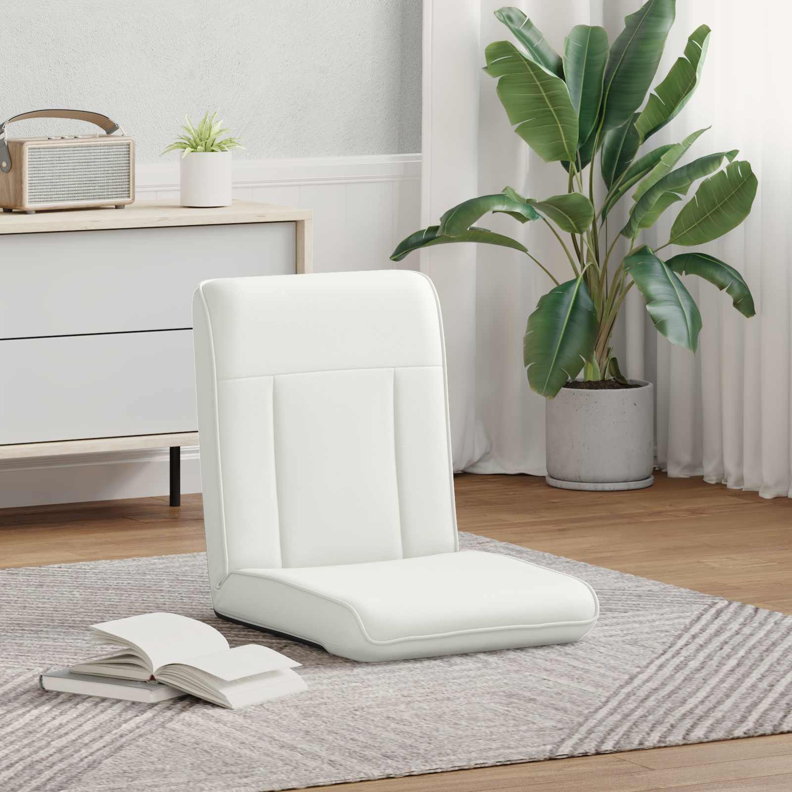Sillón ajustable Blanco Cuero sintético