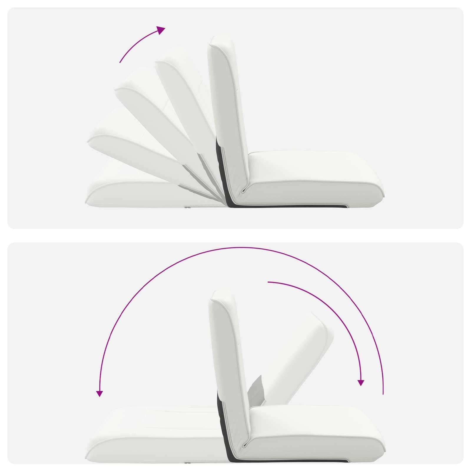 Sillón ajustable Blanco Cuero sintético