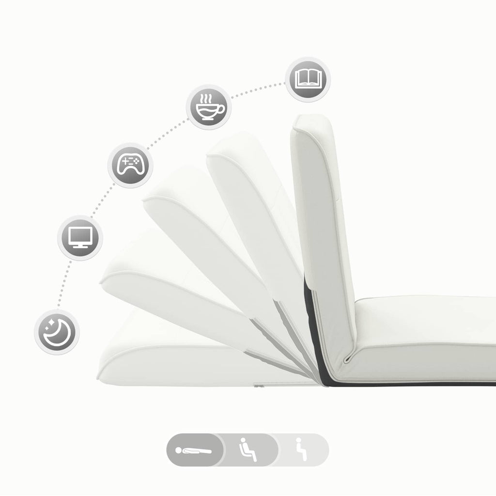 Sillón ajustable Blanco Cuero sintético
