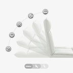 Sillón ajustable Blanco Cuero sintético
