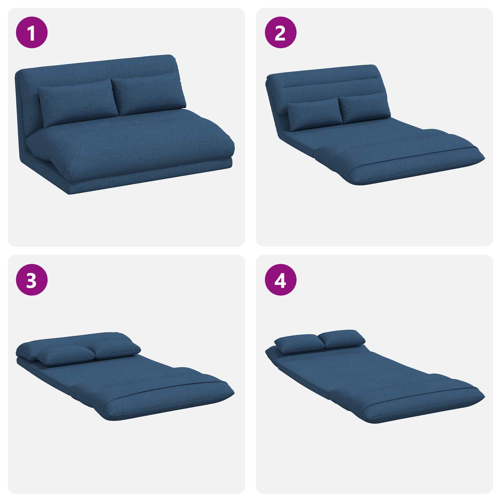 Sillón ajustable Azul Tela