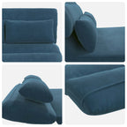 Sillón ajustable Azul Terciopelo