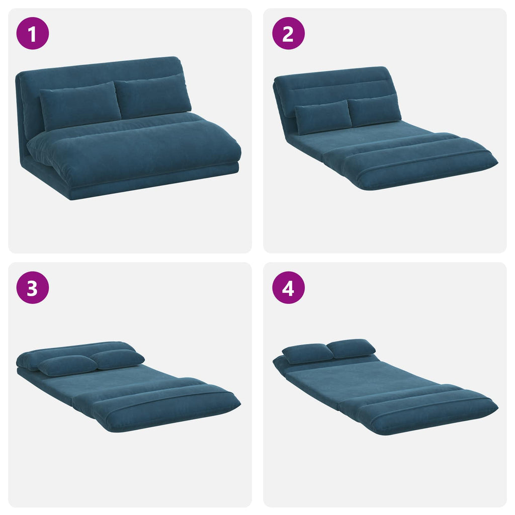 Sillón ajustable Azul Terciopelo