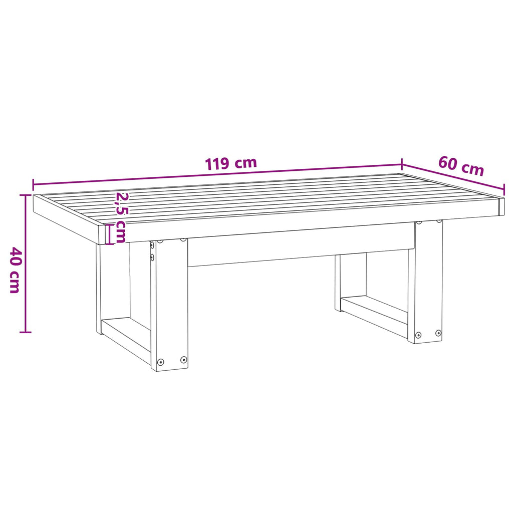 Mesa de centro NOAIN Negro 119 x 60 x 40 cm