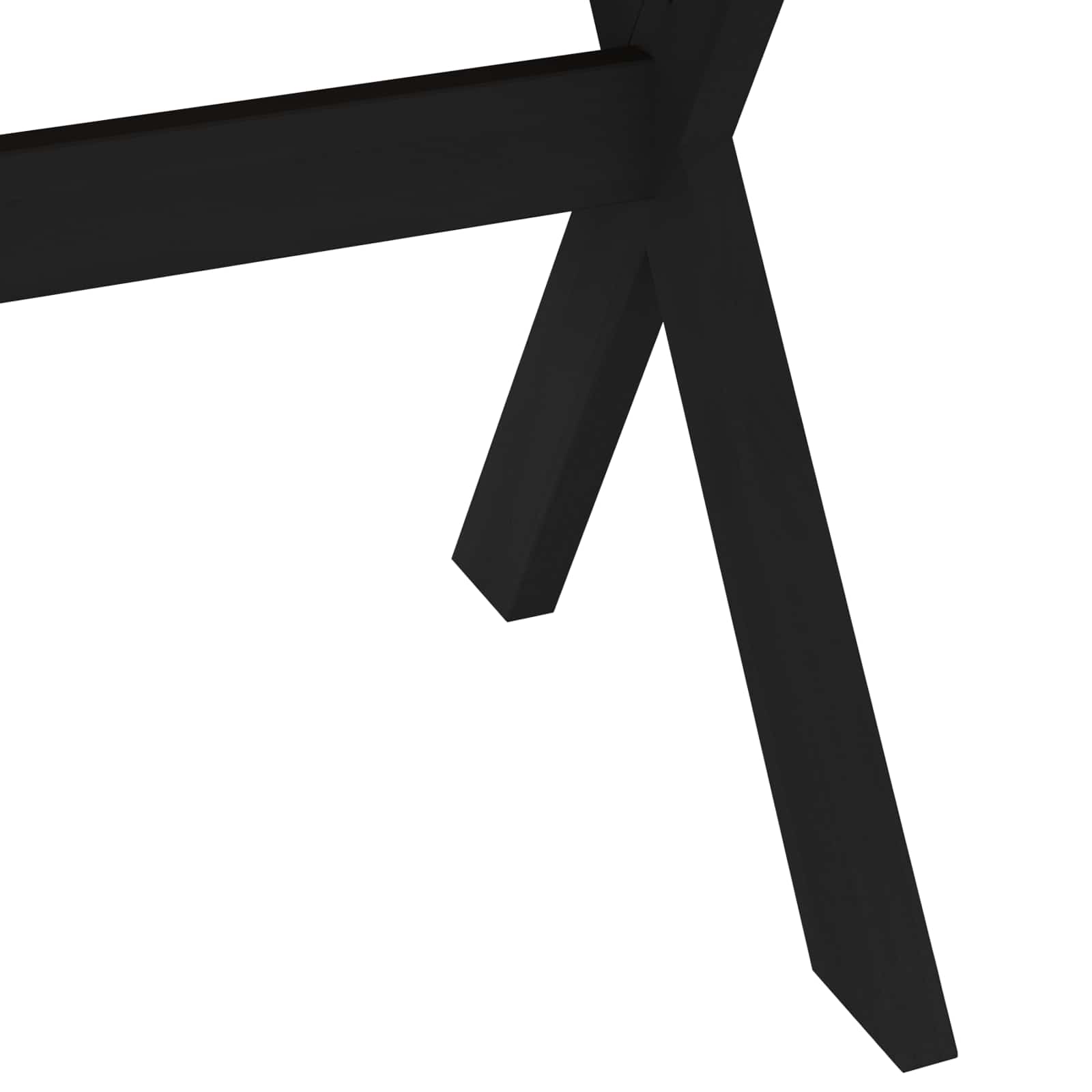 Mesa de Comedor NOAIN 160 cm Madera de Pino Maciza Negro
