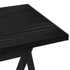 Mesa de Comedor NOAIN 160 cm Madera de Pino Maciza Negro