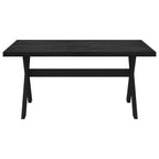 Mesa de Comedor NOAIN 160 cm Madera de Pino Maciza Negro