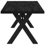 Mesa de Comedor NOAIN 160 cm Madera de Pino Maciza Negro