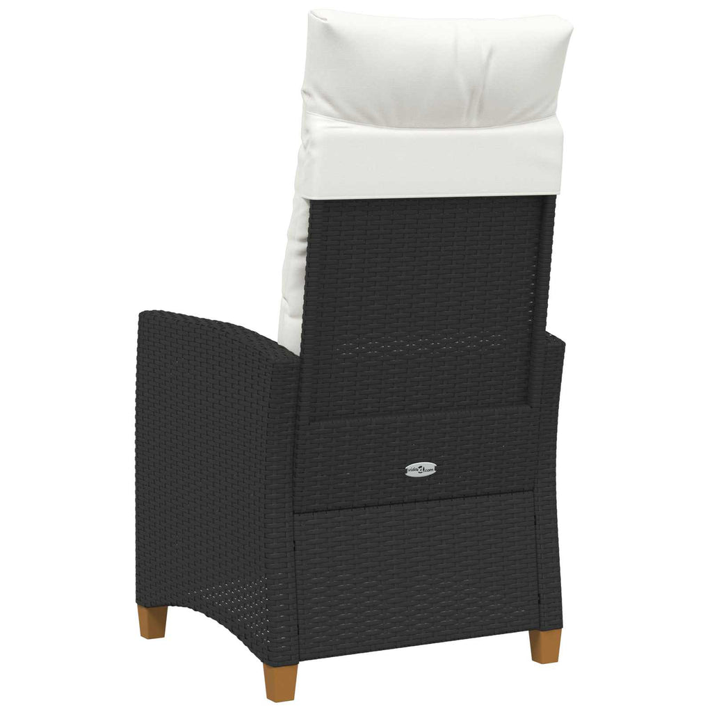 Silla reclinable con bandeja para té con cojín 62 x 64 x 112 cm