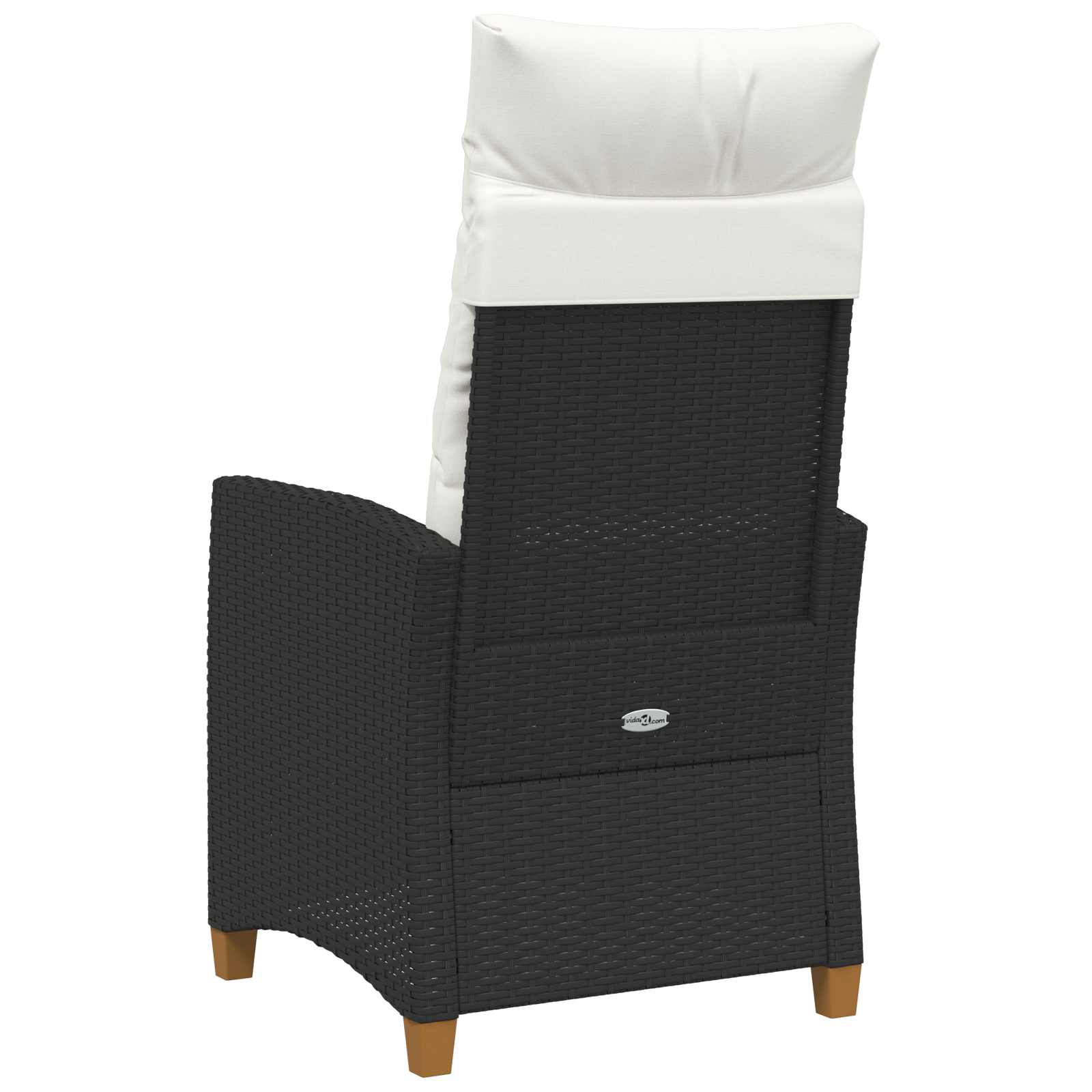 Silla reclinable con bandeja para té con cojín 62 x 64 x 112 cm