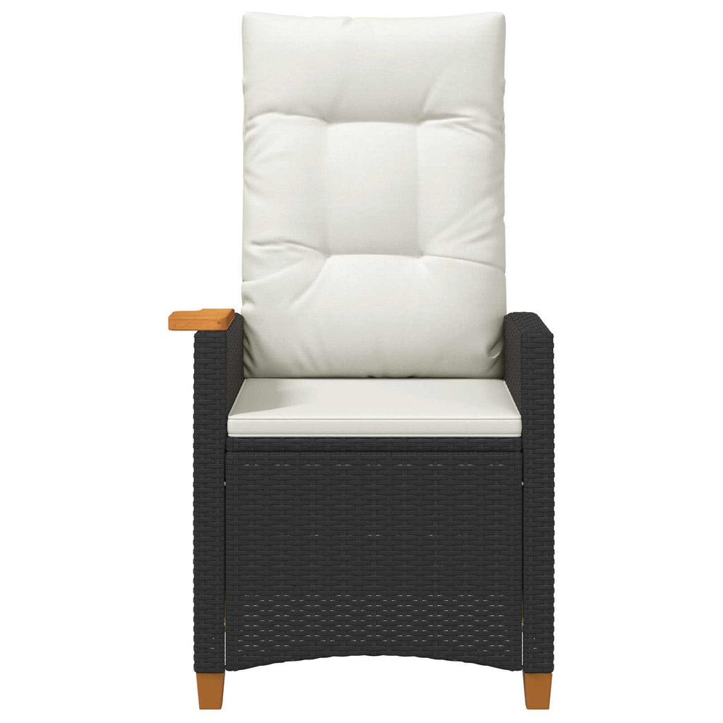 Silla reclinable con bandeja para té con cojín 62 x 64 x 112 cm