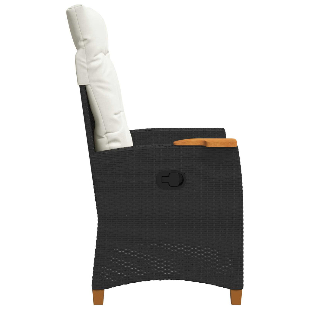Silla reclinable con bandeja para té con cojín 62 x 64 x 112 cm