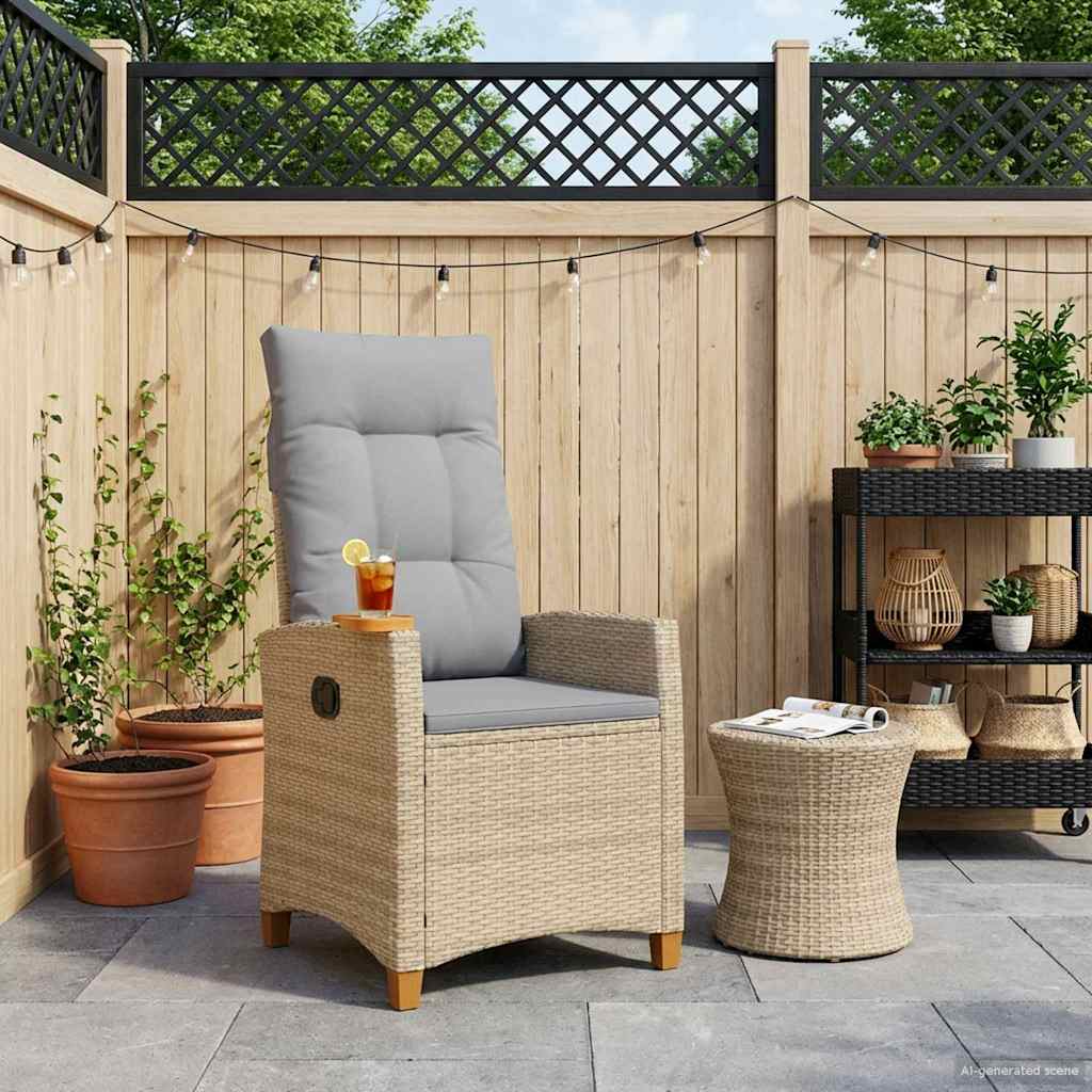 Recliner with tea tray and cushion 62 x 64 x 112 cm