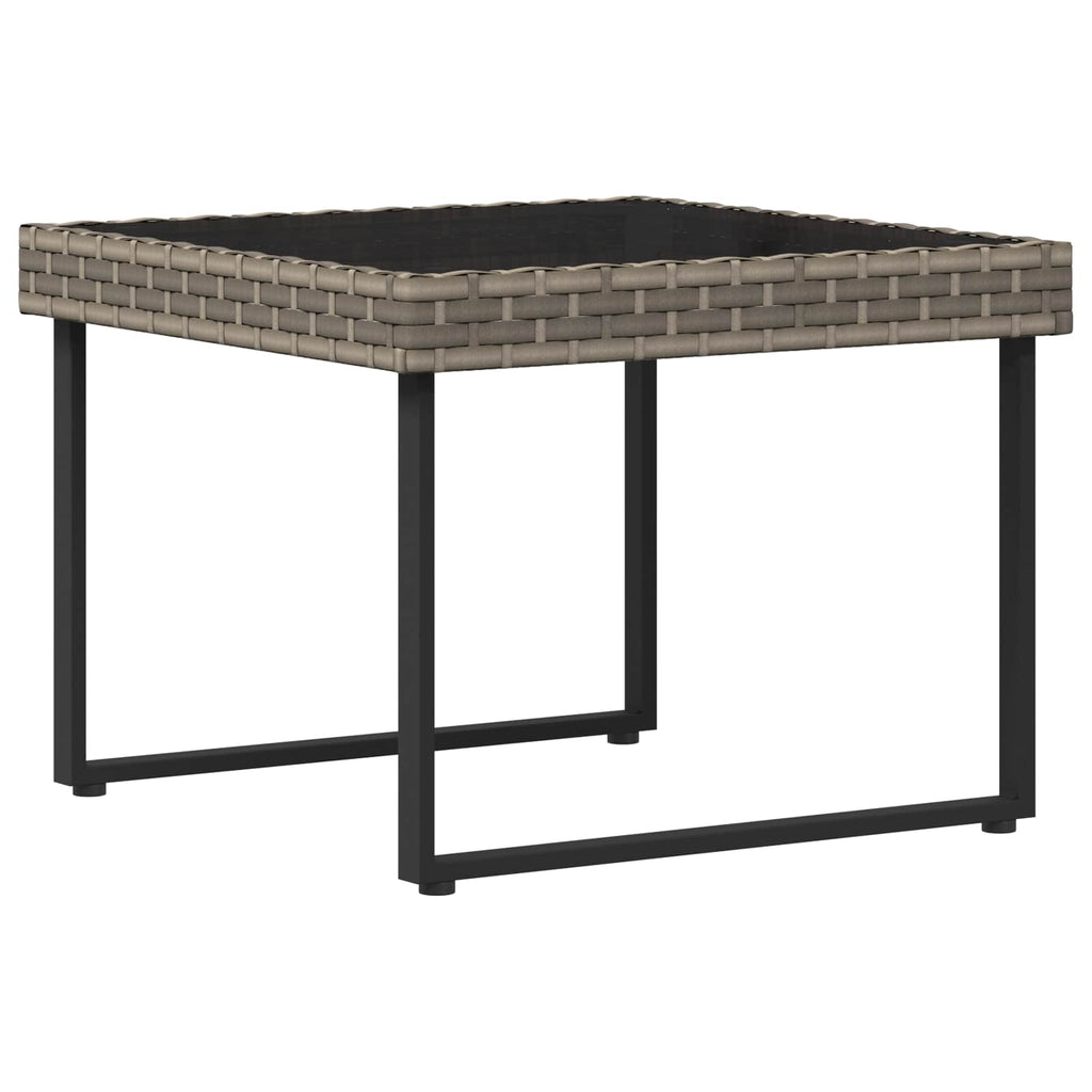 Conjunto de sofás de jardín 2 pcs Gris Ratán sintético y acero