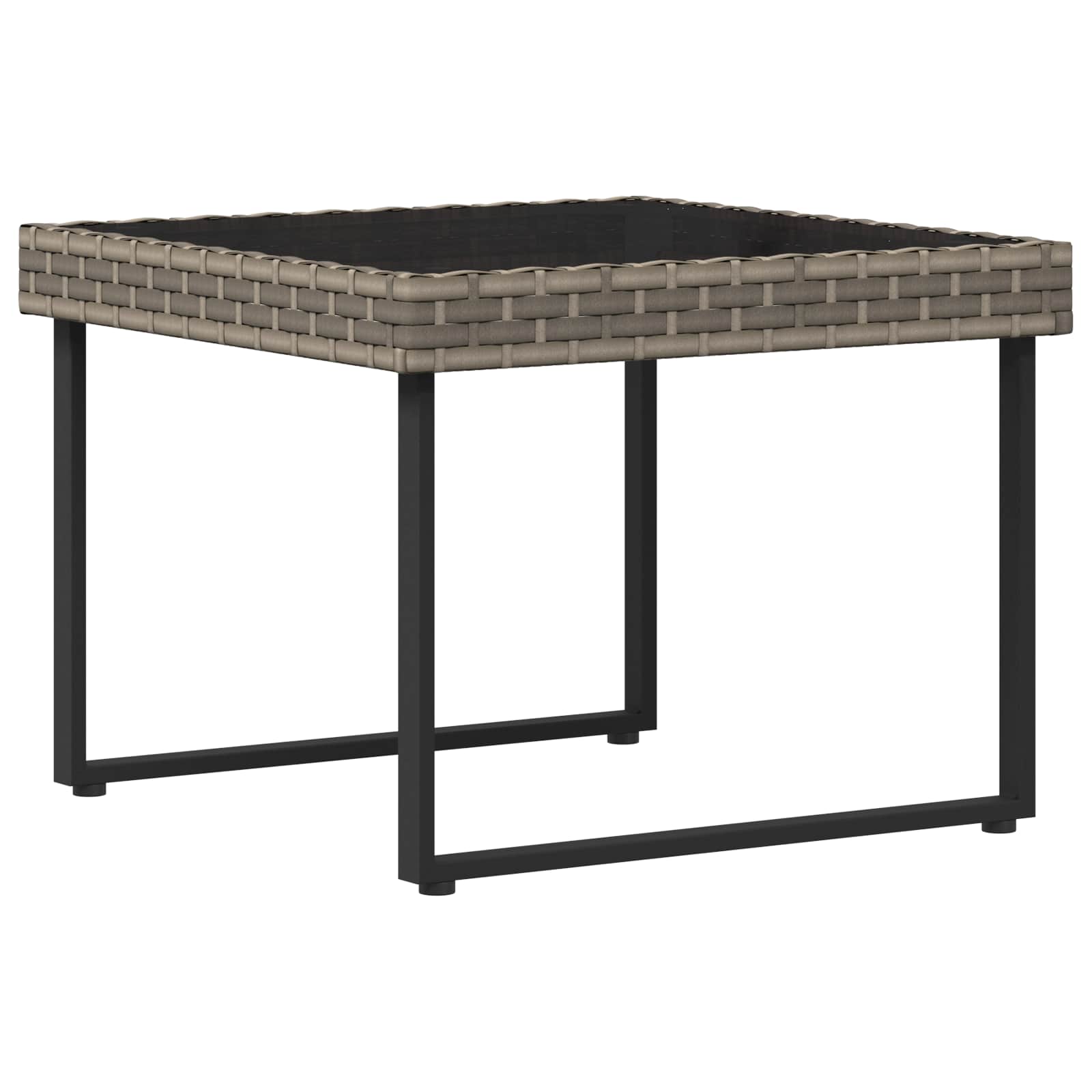 Conjunto de sofás de jardín 2 pcs Gris Ratán sintético y acero