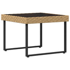 Conjunto de sofás de jardín con cojín 2 pcs Natural
