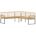 Conjunto de sofás de jardín con cojín 2 pcs Natural