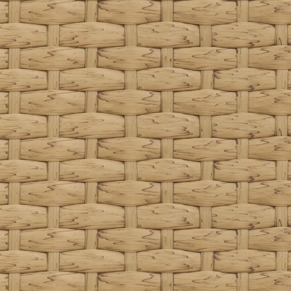 Conjunto de sofás de jardín con cojín 2 pcs Natural
