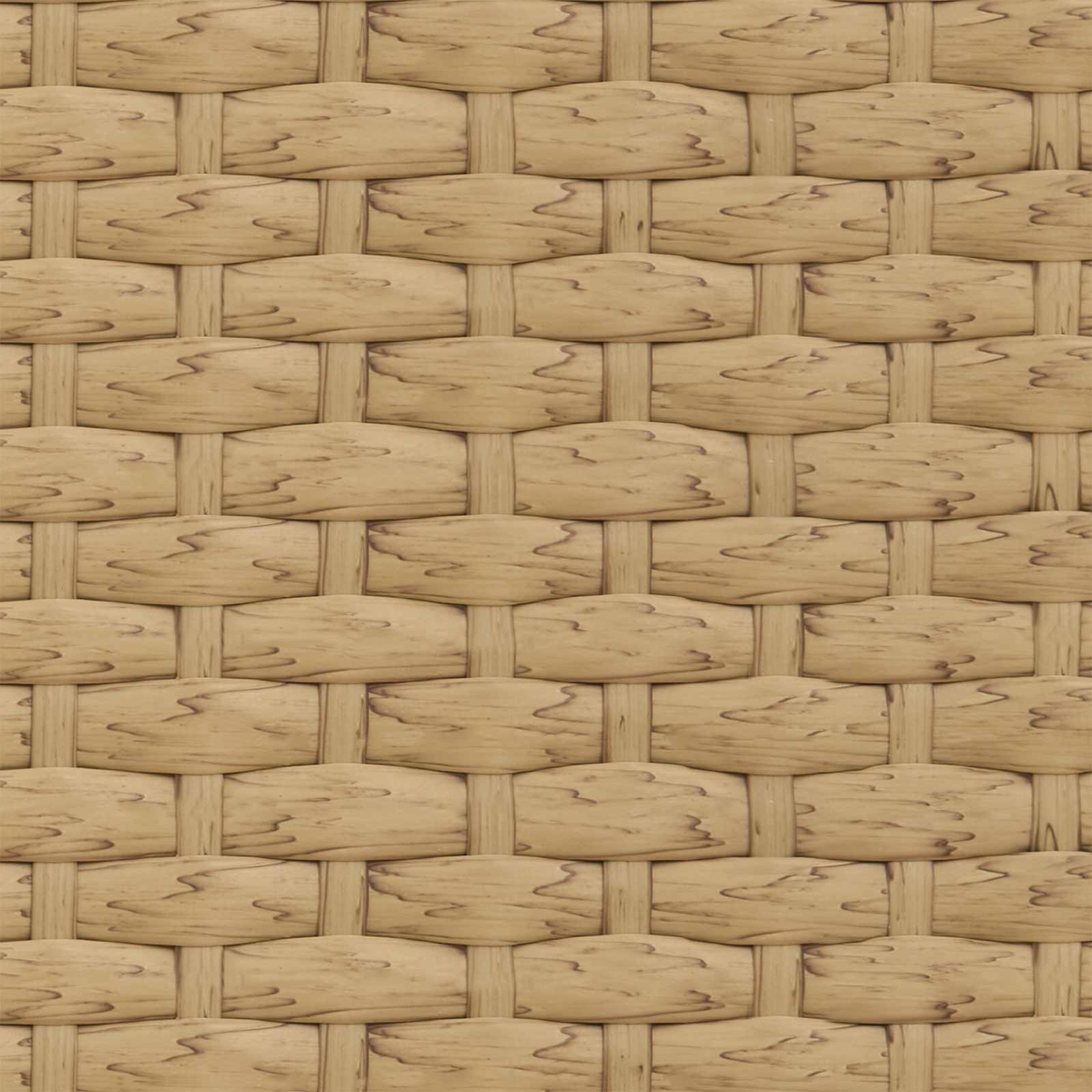 Conjunto de sofás de jardín con cojín 2 pcs Natural