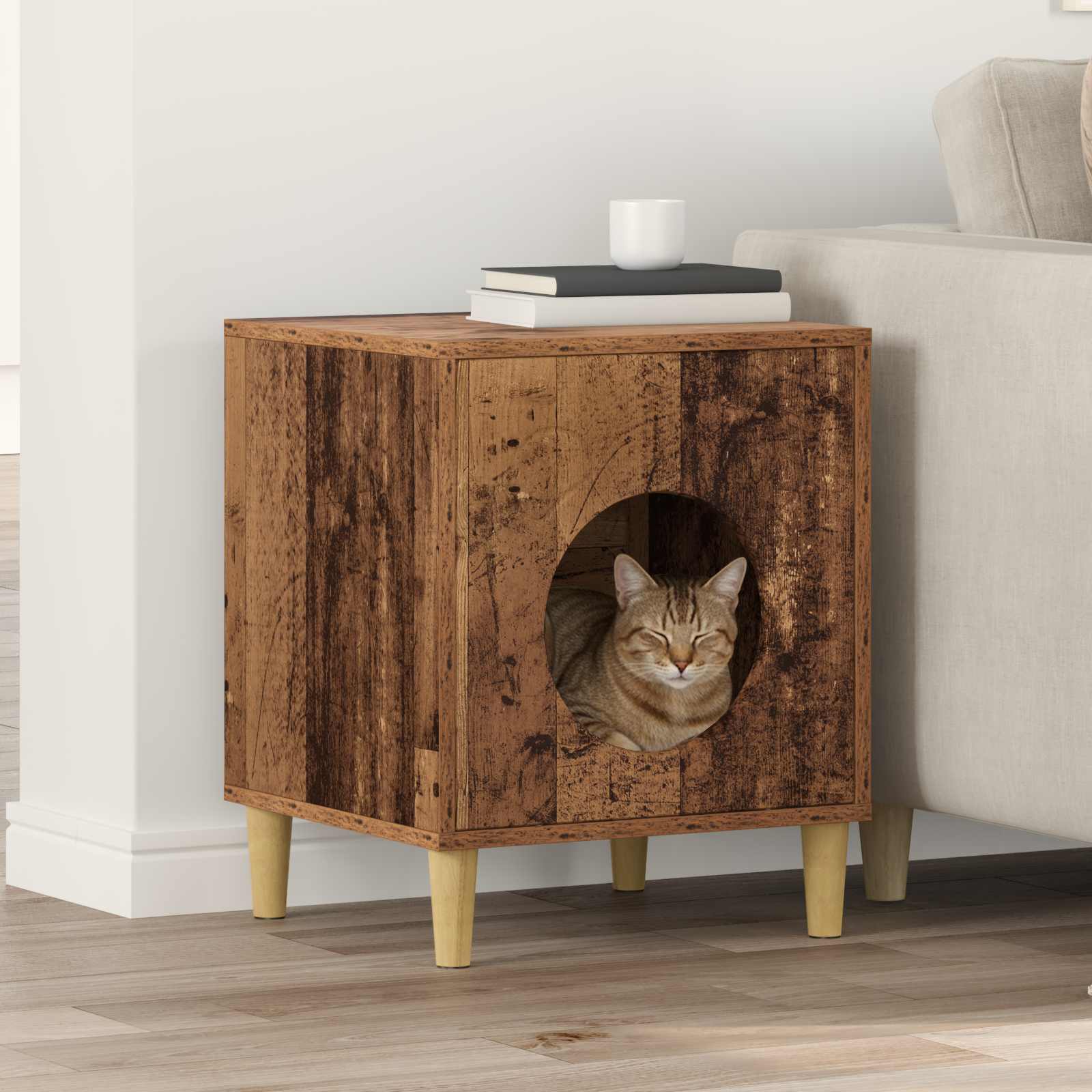Casa para Gatos 42,5 x 40 x 53 cm Madera de ingeniería