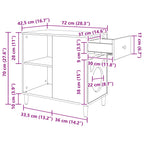 Casa para Gatos 72 x 42.5 x 70 cm Madera de ingeniería
