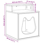 Casa para Gatos 42,5 x 40 x 53,5 cm Madera de ingeniería