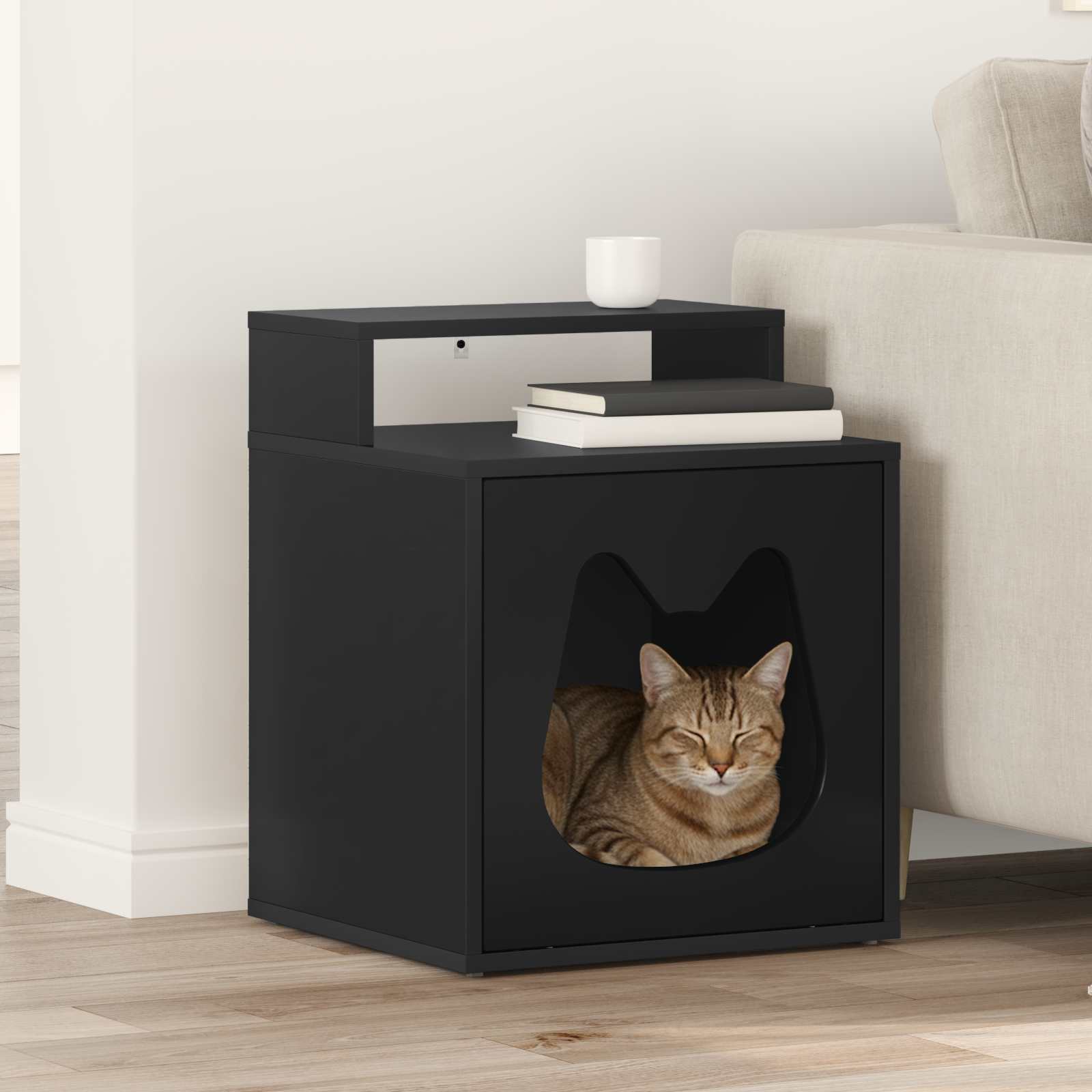 Casa para Gatos 42,5 x 40 x 53,5 cm Madera de ingeniería