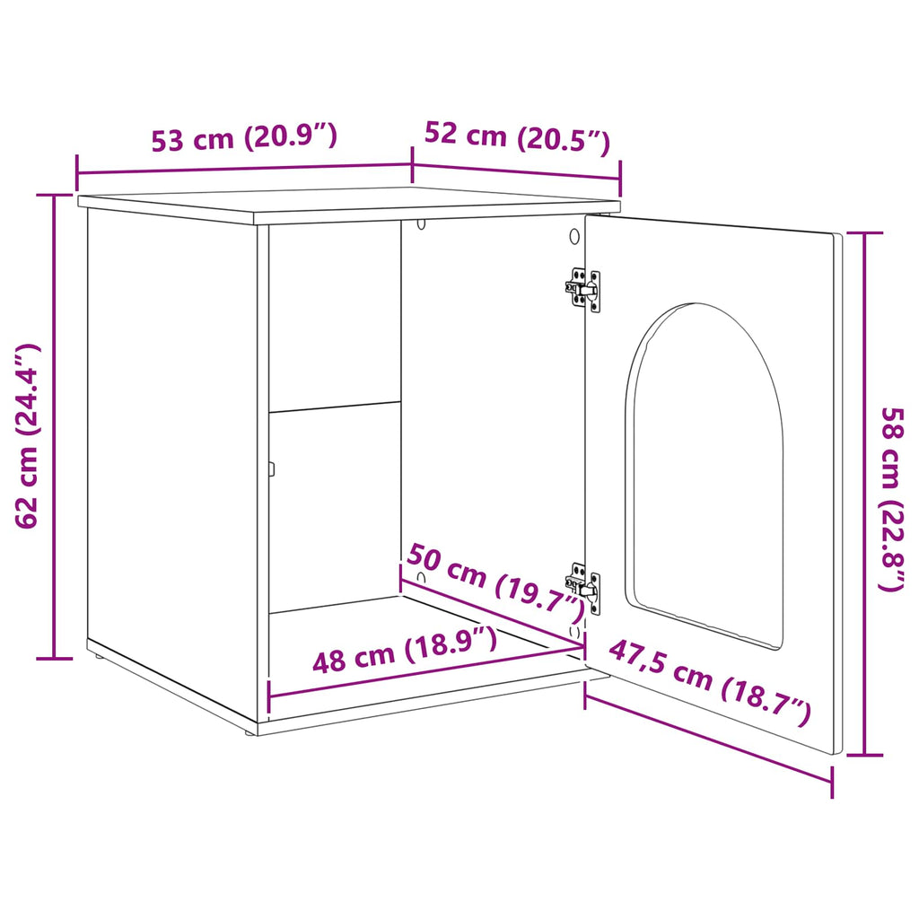 Casa para Gatos 53 x 52 x 62 cm Madera de ingeniería